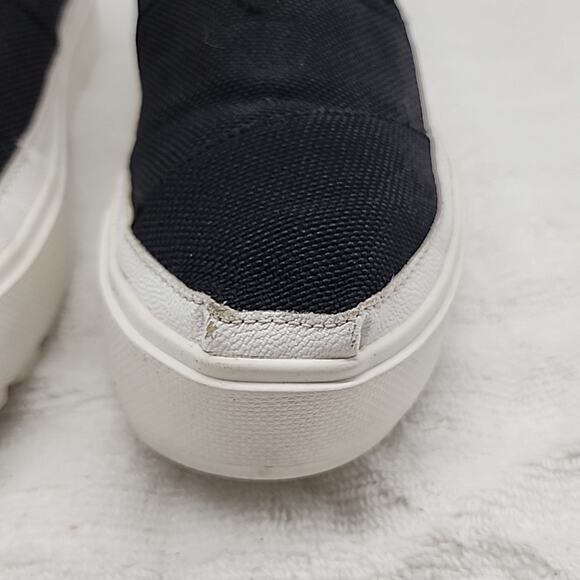 TOMS ALPARGATA LUG BLACK HEAVY CANVAS HEAVY DUTY THICK CHUNKY SOLES LADIES 6 GUC - Picture 4 of 16